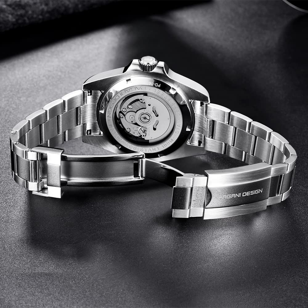 Pagani Design Men's Automatic NH35 Mechanical Watch - 100M Waterproof Stainless Steel Sapphire Glass Yacht Wristwatch PD-1651 | Luxury Dress Watch for Business, Formal Events & Everyday Wear