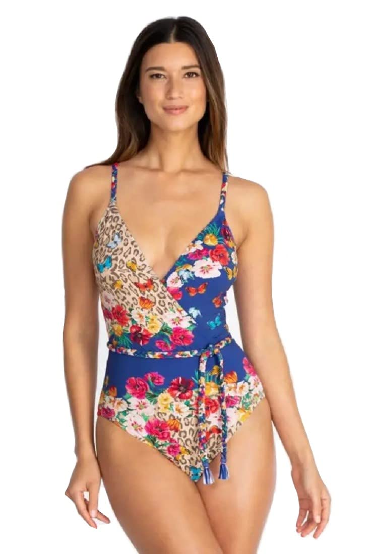 Johnny Was Women's Fleur Braided Wrap One-Piece Swimsuit - Stylish Boho Beach Cover Up & Poolside Lounge Wear