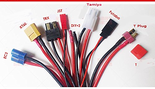 8-in-1 RC Lipo Battery Multi Charger with Plug Adapter & USB Charging Cable - Fast Charging for RC Cars, Drones, Toys - Home & Outdoor Use