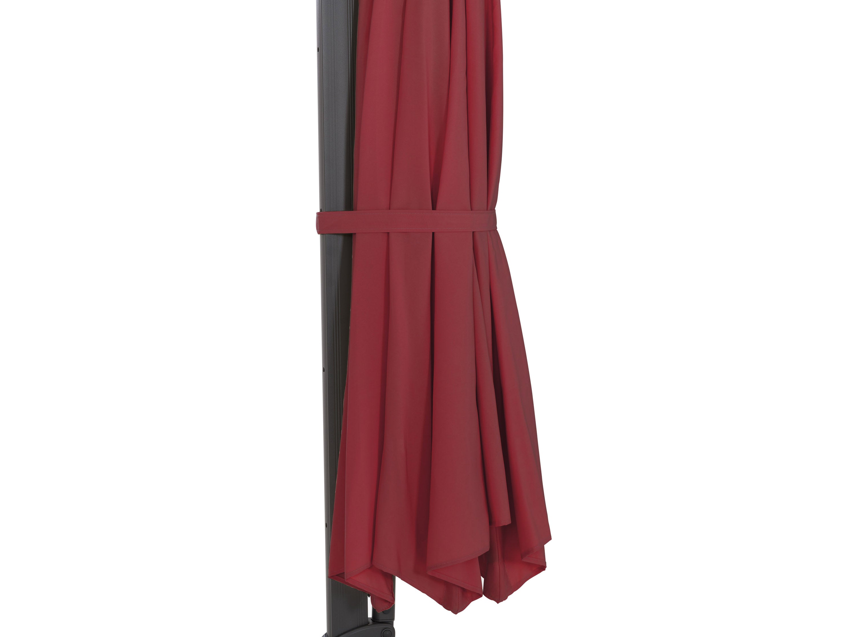 11.5ft Deluxe Offset Patio Umbrella in Wine Red - Perfect for Poolside, Backyard, and Outdoor Dining Areas