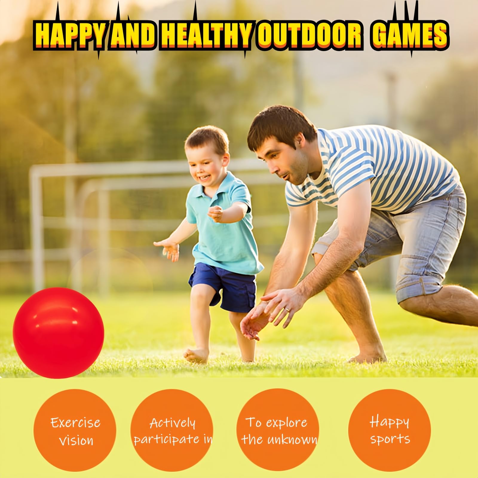 6-Pack 9-Inch Inflatable Bouncy Balls with Hand Pump - Fun Outdoor & Indoor Play Balls for Kids - Perfect for Birthday Parties, School Activities, and Backyard Games