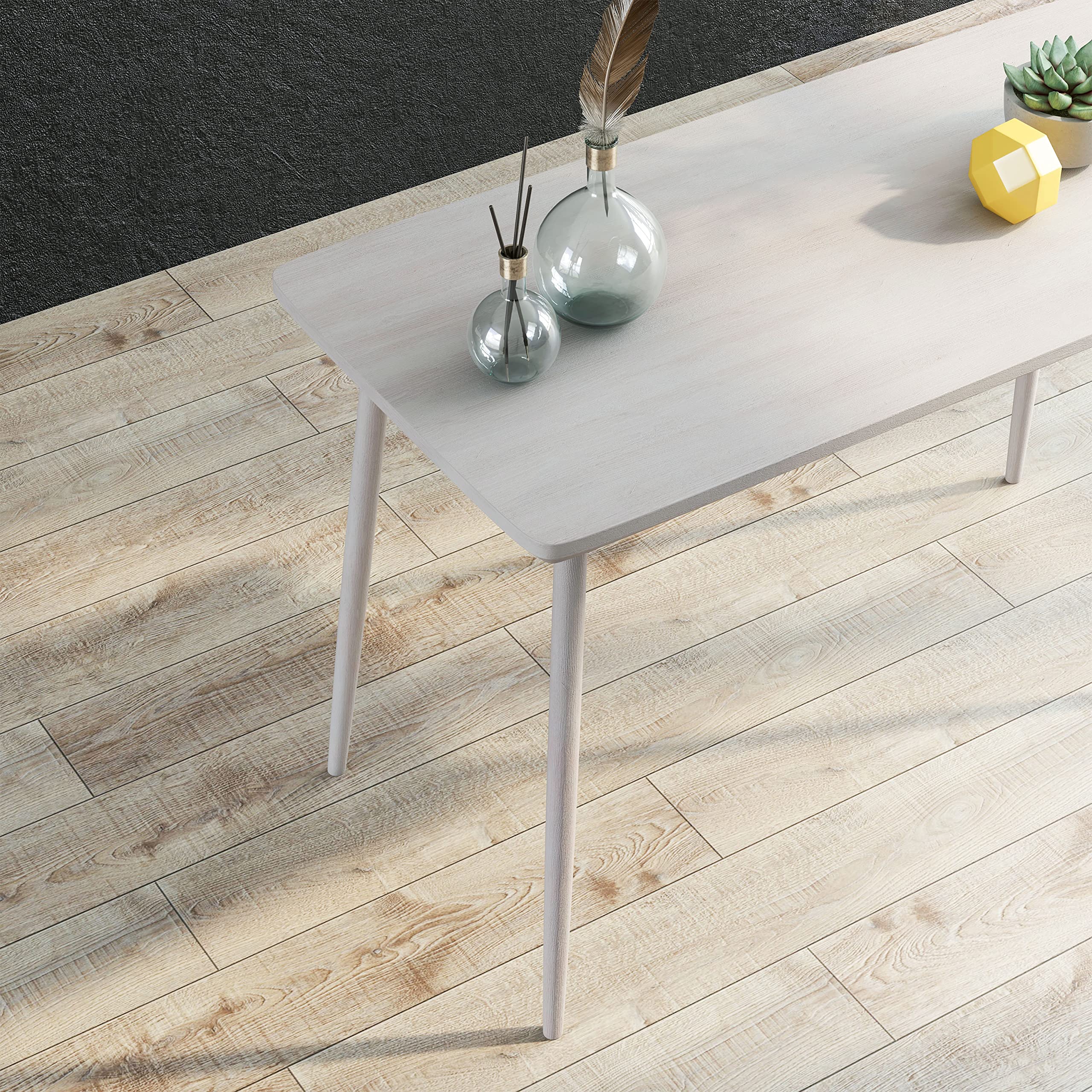 47 Inch Small Computer Desk for Home Office - Compact Writing Desk for Small Spaces, Sturdy Laptop Study Table with Modern Simple Design (White) | Perfect for Apartments, Dorms & Workspaces