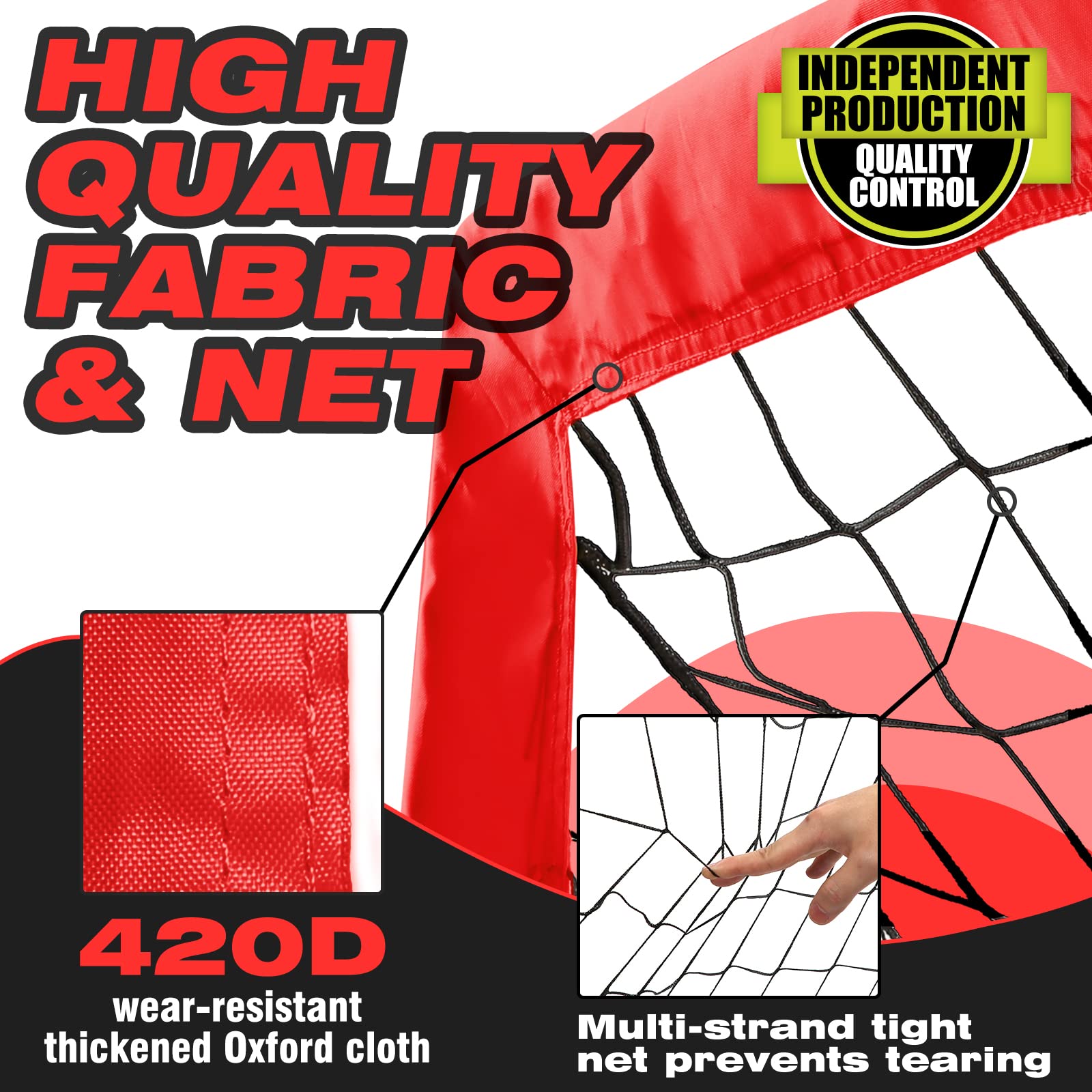 Best Foldable Soccer Goals for Kids & Adults - 5x3, 6x4, 9x5FT Portable Soccer Nets with Carry Bag - Perfect for Backyard Training, Youth Soccer Practice & Outdoor Sports Games