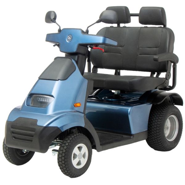 AFIKIM Afiscooter S4 Heavy Duty Mobility Scooter - Dual Seat Electric Scooter for Adults - Ideal for Outdoor & Indoor Use, Shopping, Travel & Daily Commuting