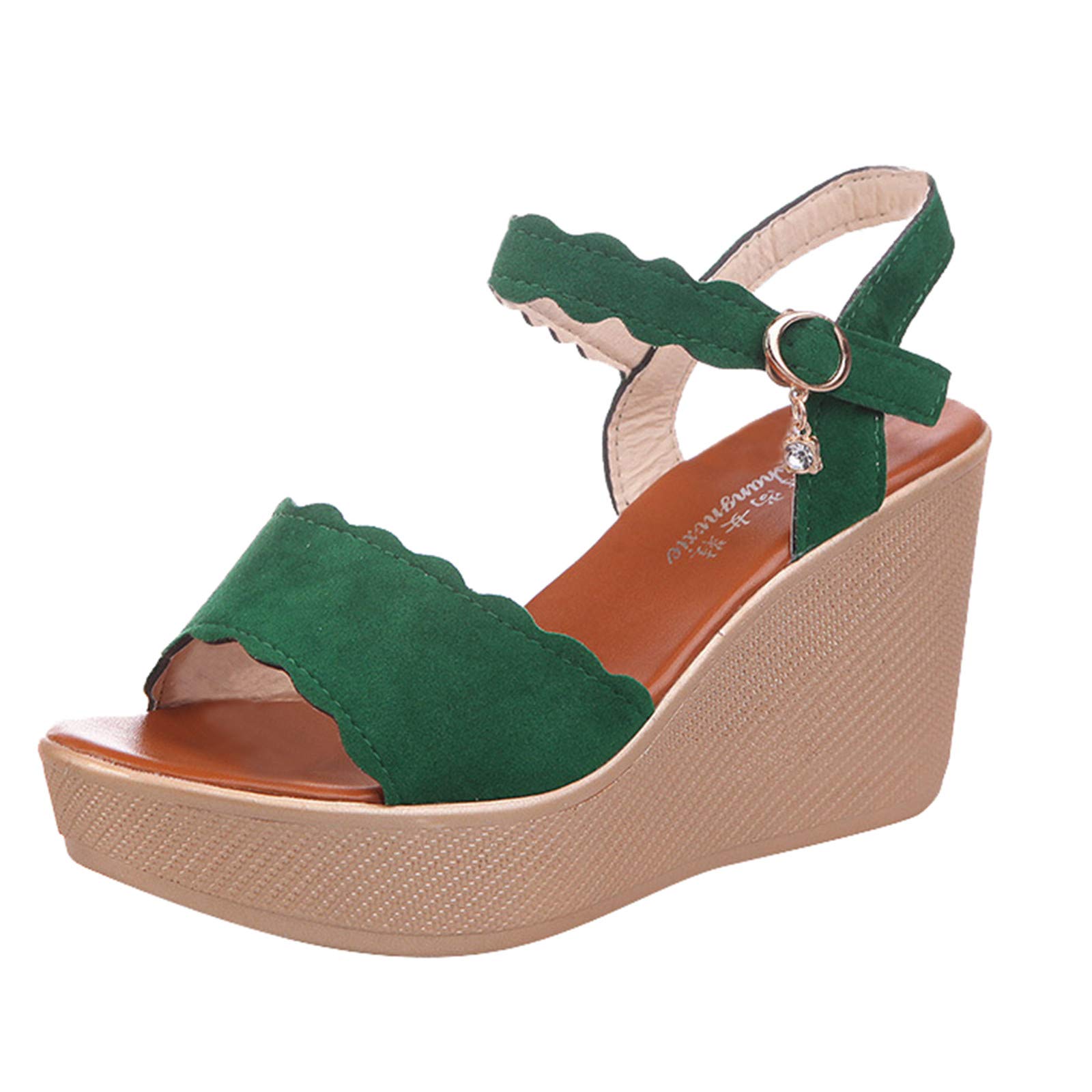 **Women's Crystal Toe Wedge Peep-Toe Platform High Heel Sandals – Fashionable Unisex Sandals for Men & Women – Perfect for Parties, Weddings & Evening Events**