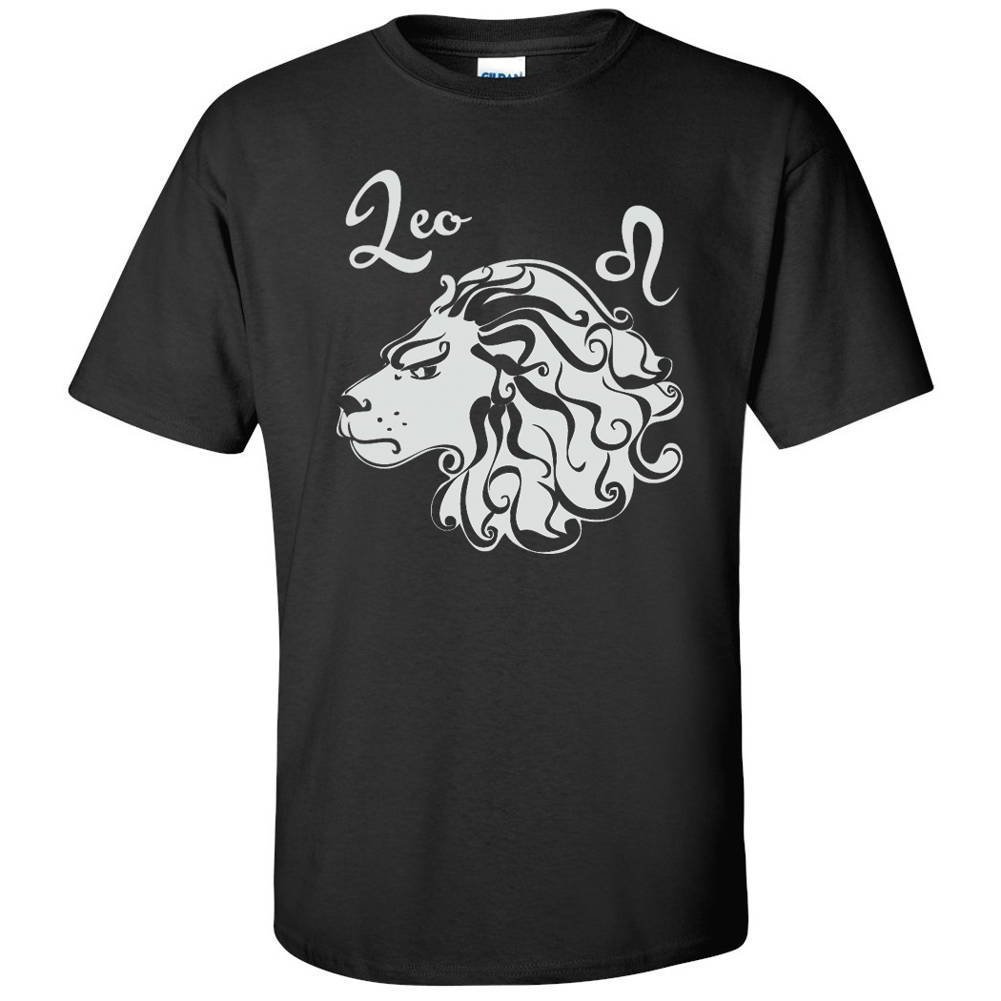 Leo Horoscope Men's Short Sleeve Cotton T-Shirt - Funny Zodiac Graphic Casual Tee for Workout & Daily Wear - Black Small | Cool Astrology Gift for Leo Men