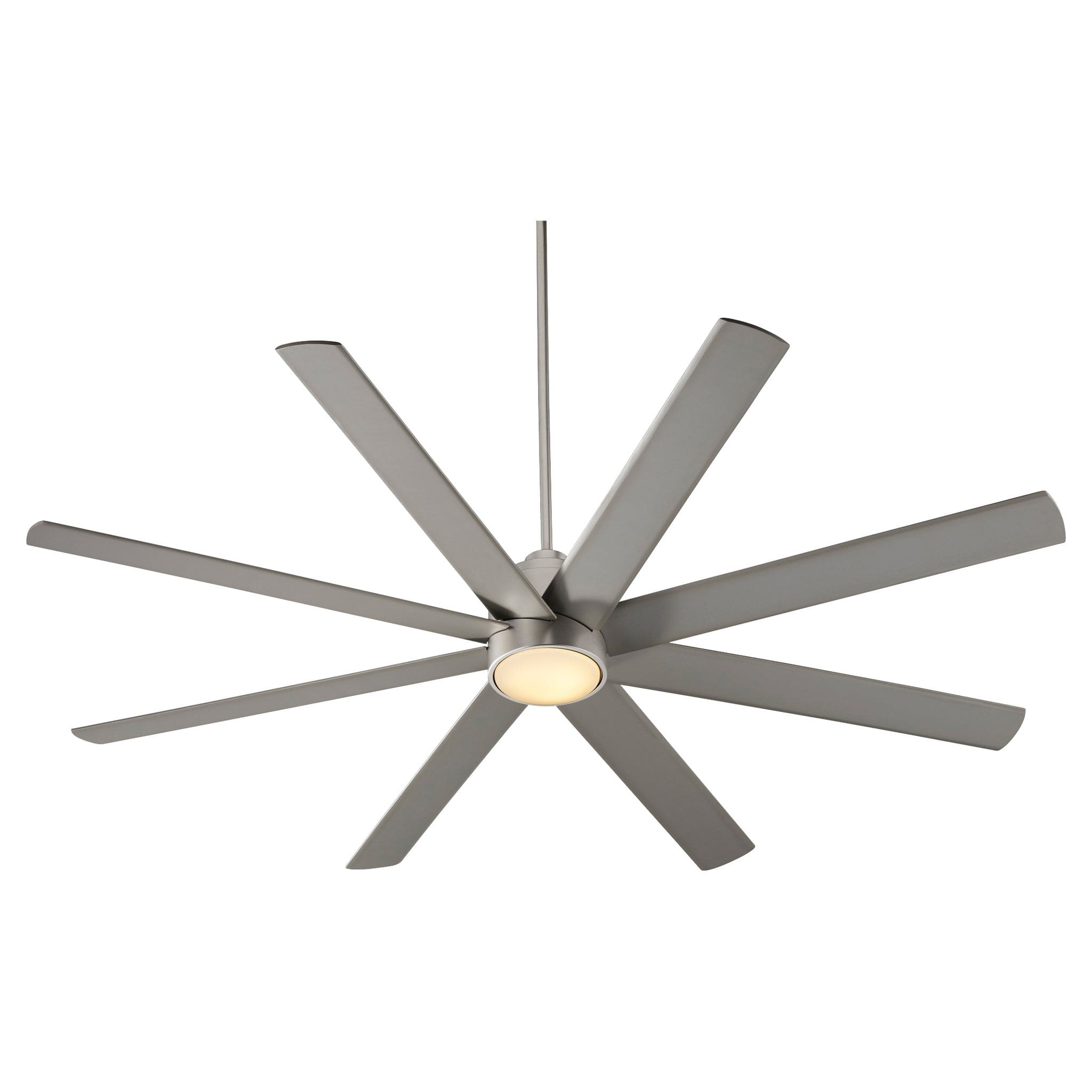 Oxygen COSMO 3 100 24 Large 70 Inch Ceiling Fan with 6 Speed Reversible Motor - Damp Rated for Indoor/Outdoor Use - Satin Nickel Finish - Perfect for Living Room, Bedroom, Patio & Covered Porch