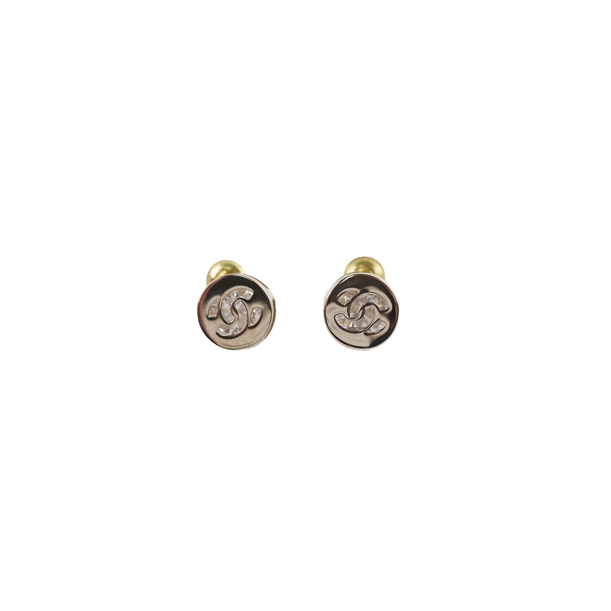Chanel CC Logo Stud Earrings for Women - Luxury Gold & Silver Fashion Jewelry - Perfect for Parties, Weddings & Everyday Elegance