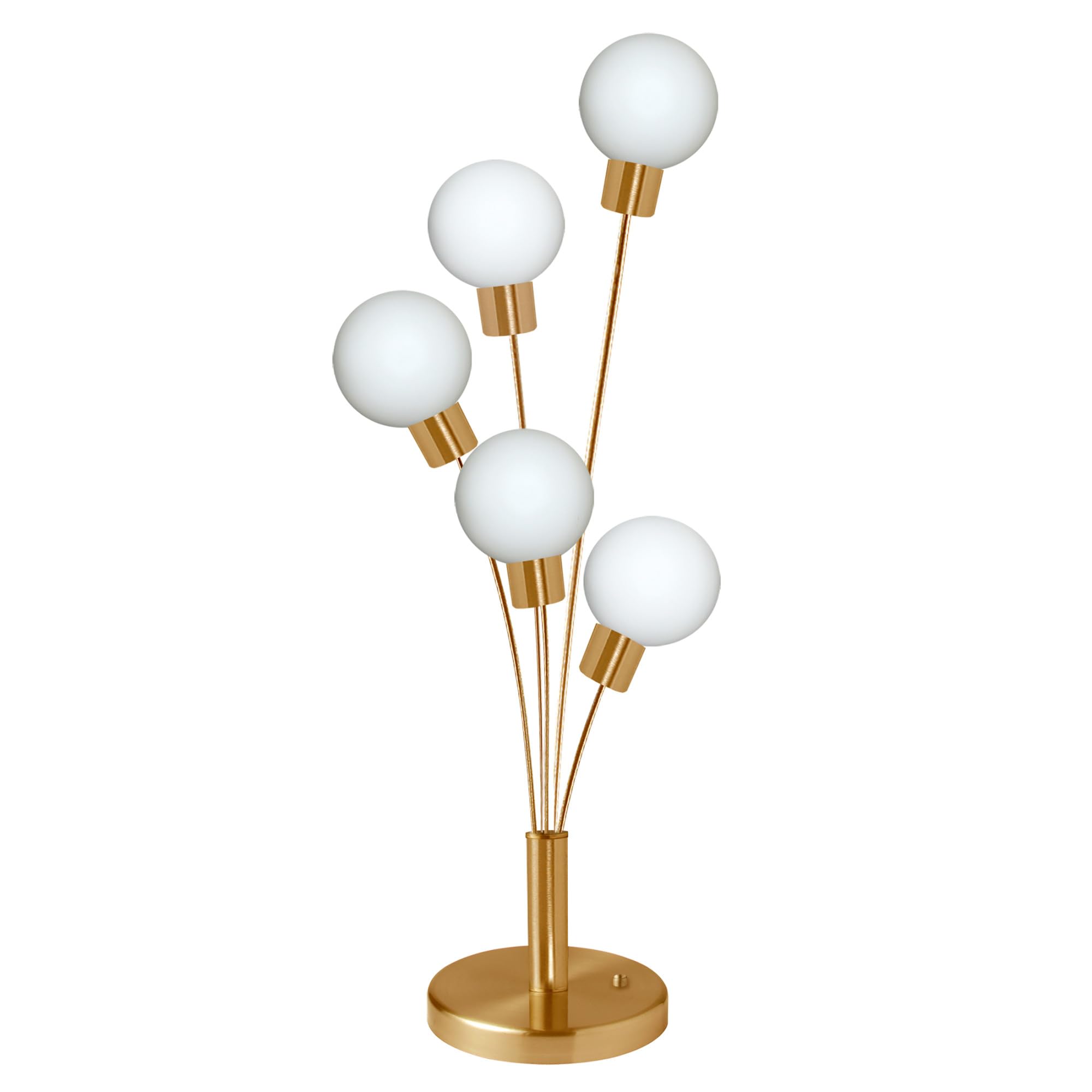 Dainolite DAIN306T-AGB Modern 5-Light Close-to-Ceiling Fixture in Brass - Perfect for Dining Room, Kitchen or Bedroom Lighting
