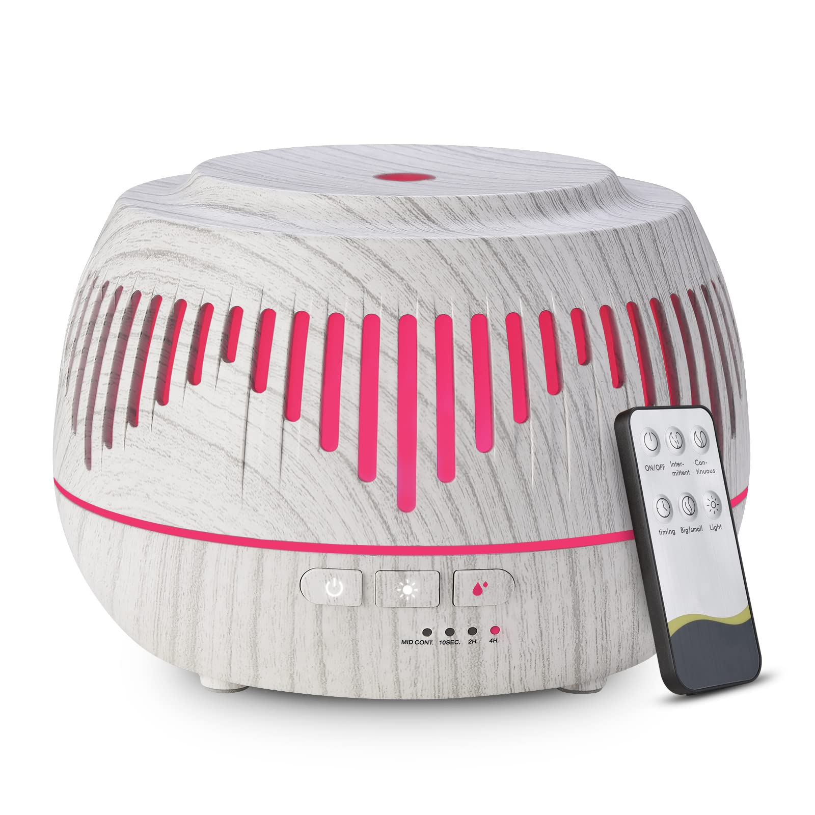 **500ml Ultrasonic Essential Oil Diffuser with Remote Control - Aromatherapy Humidifier & Cool Mist Vaporizer for Large Rooms, Bedroom, Home - White & Black Options (Perfect for Relaxation, Yoga, Spa & Office Use)**