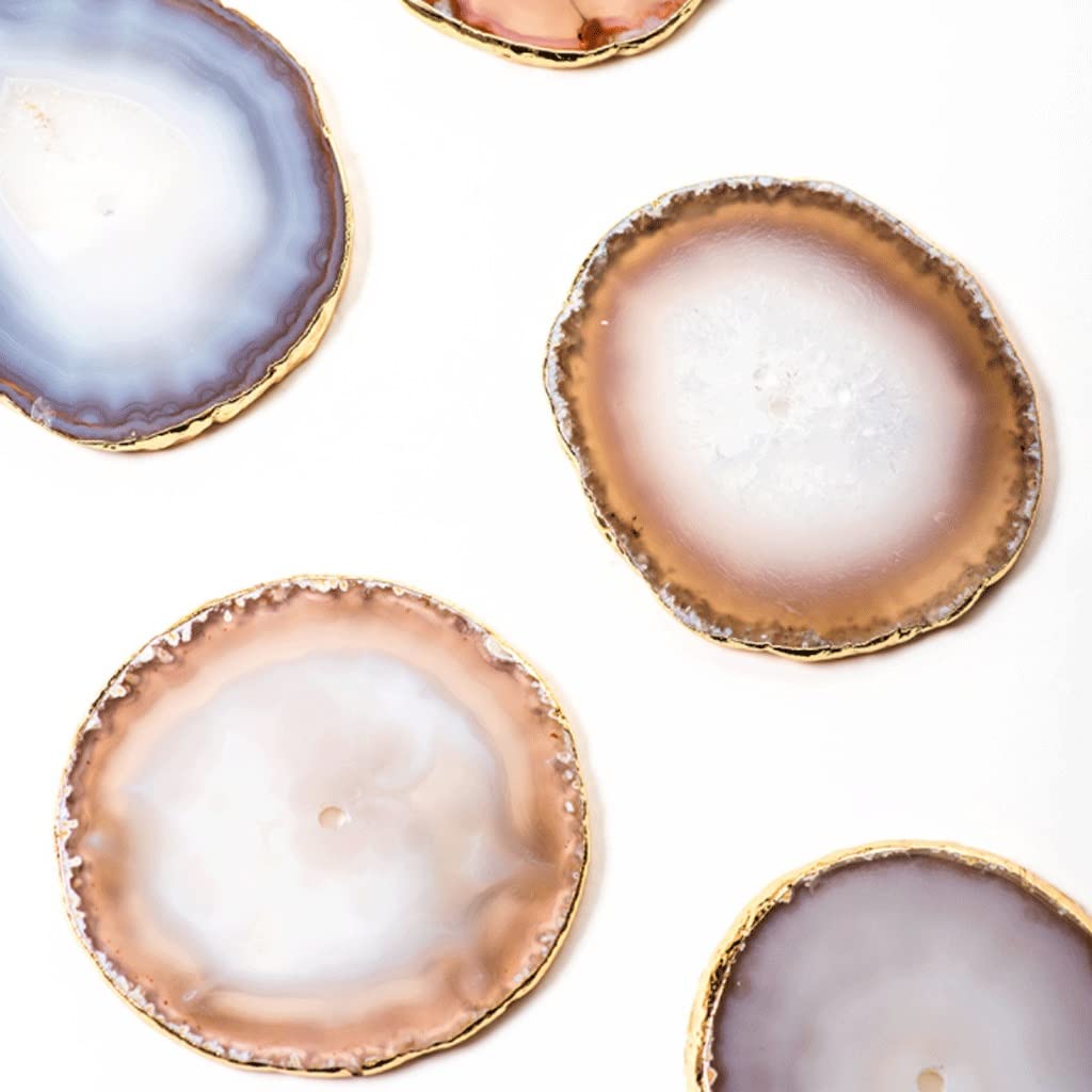 2 Pack Agate Curtain Holdbacks - Elegant Wall Mounted Drapery Tiebacks for Living Room & Bedroom, Easy to Install Home Decor Accessories