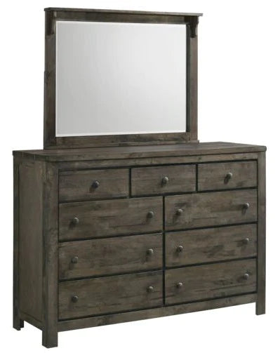 6-Piece King Size Storage Bedroom Set in Grey - Perfect for Small Spaces & Modern Bedroom Decor