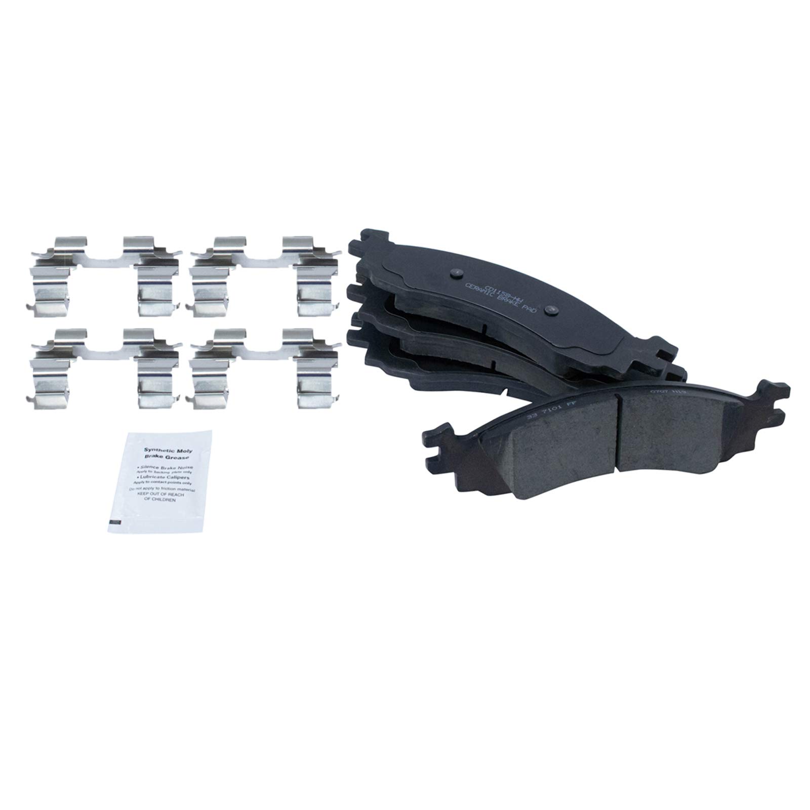 TRQ Front Brake Pad & Rotor Kit - Ceramic Vented Brake Pads, Rotors, Calipers & Chemical Kit - Compatible with 2006-2010 Ford Explorer, 2007-2010 Explorer Sport Trac, Mercury Mountaineer - Perfect for Smooth Stopping & Enhanced Safety on Highways & Mountain Roads