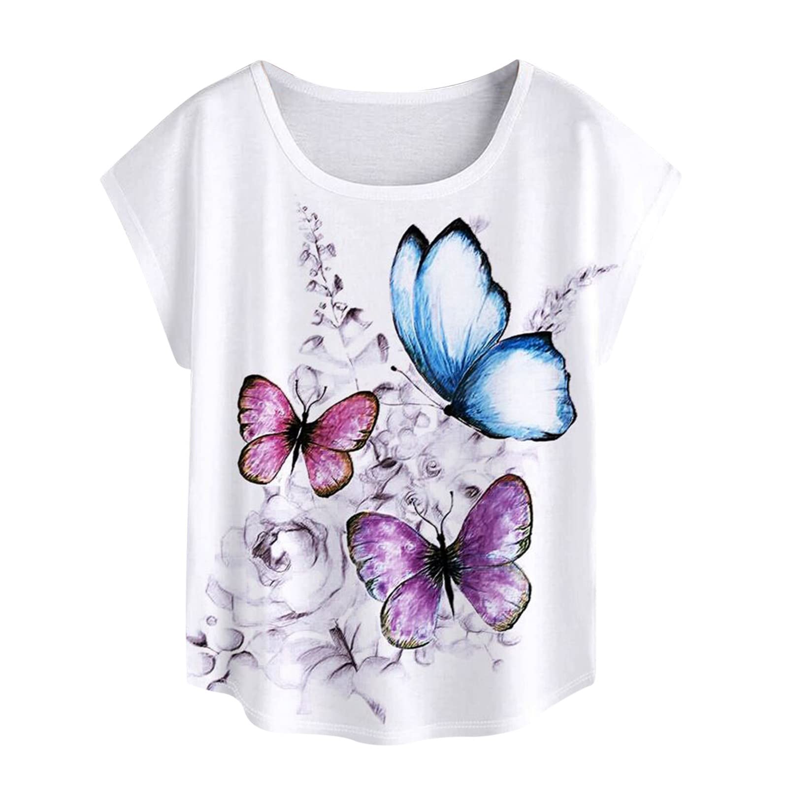 Women's Casual Sleeveless V-Neck Blouse - Flowy Loose Fit Printed Fashion Top in Blue (XL) | Perfect for Summer Outfits, Beach Wear & Casual Office Attire