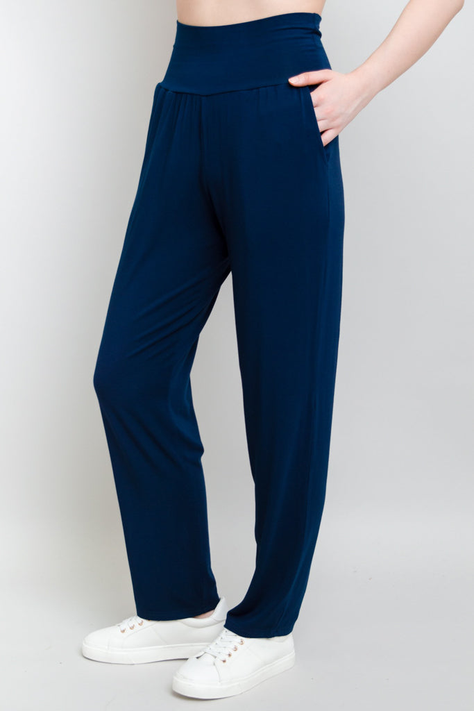 Clair Pant - Soft Bamboo Fabric Indigo Women's Pants | Comfortable Lounge Wear for Yoga, Travel & Everyday Casual Outfits