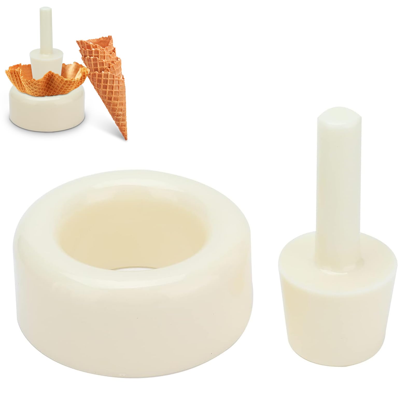 Premium Stainless Steel Cream Horn Molds & Waffle Cone Maker Kit - Professional Baking Tools for Pastry, Ice Cream Cones, Egg Rolls - Perfect for Home Kitchen & Bakery Business (DIY Dessert Making, Party Treats)