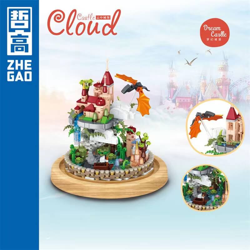 ZHEGAO 01012 Cloud Castle MINI BRICK Building Blocks Set - 746pcs Creative Construction Toy for Kids, DIY Castle Model Kit - Perfect for STEM Learning, Birthday Gifts & Home Decoration