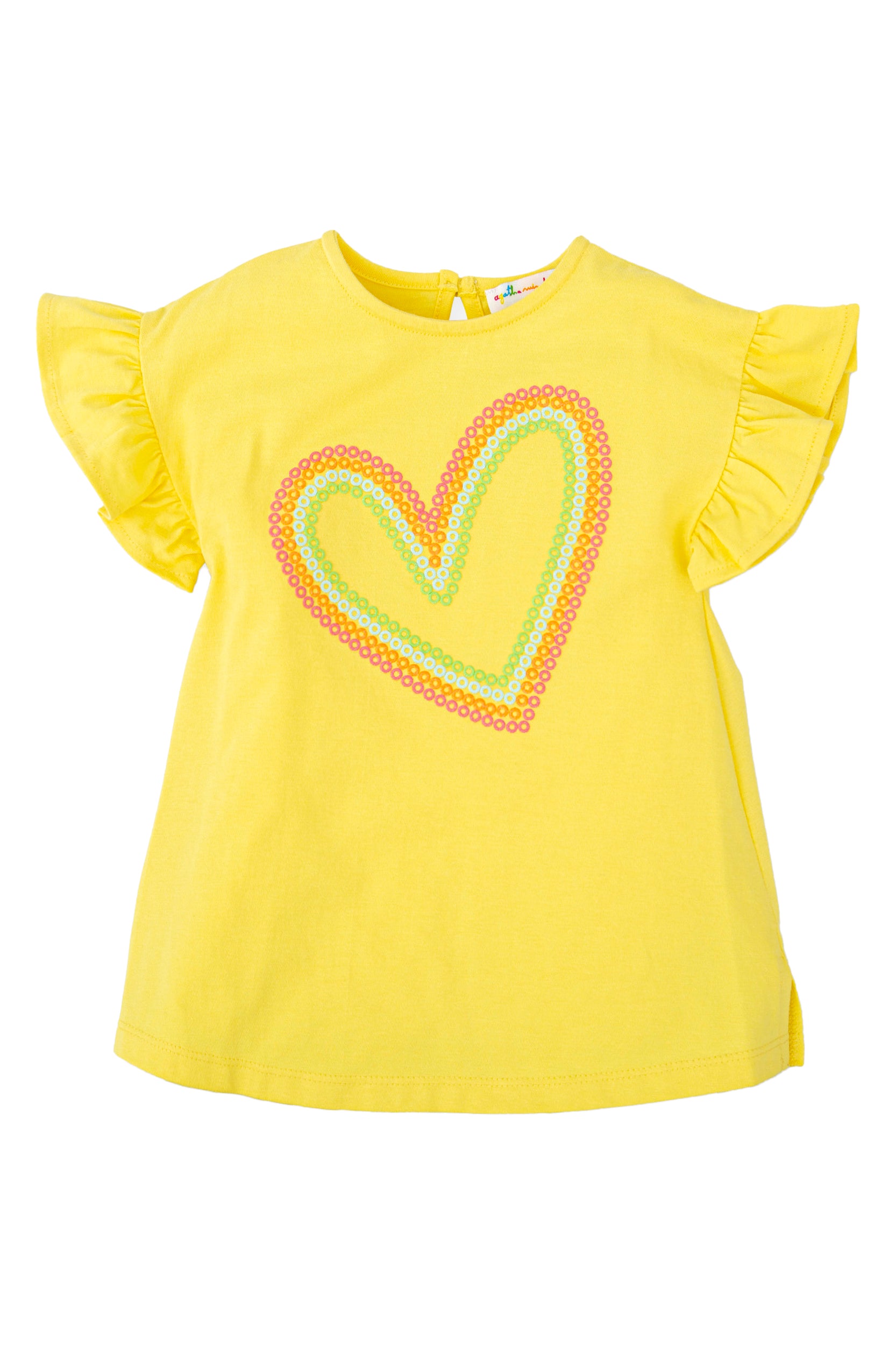 Viola Yellow Glitter Heart Dress for Women - Sparkly Party Dress for Valentine's Day, Prom, Date Night & Special Occasions