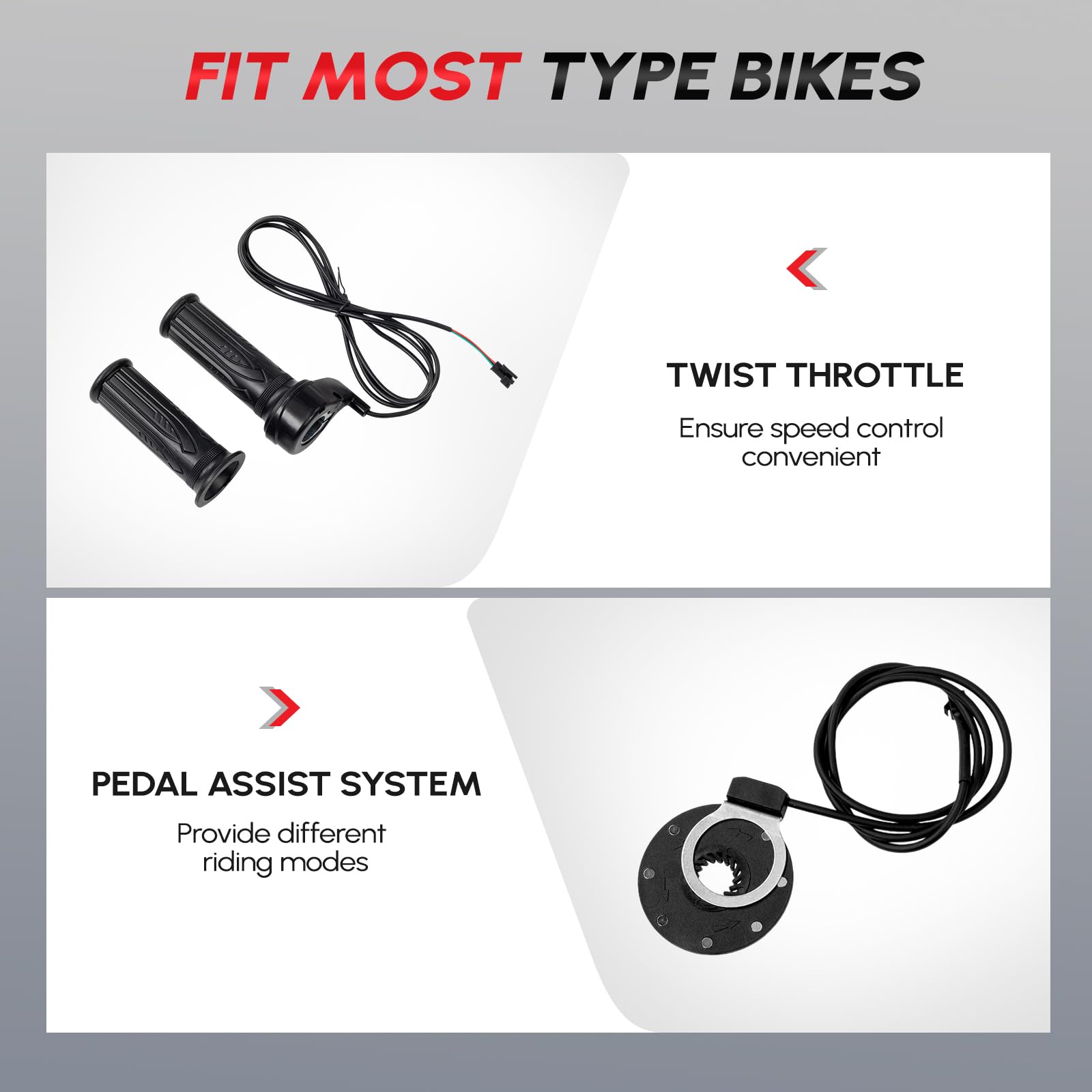 PEXMOR 48V 1200W Electric Bike Conversion Kit - 26