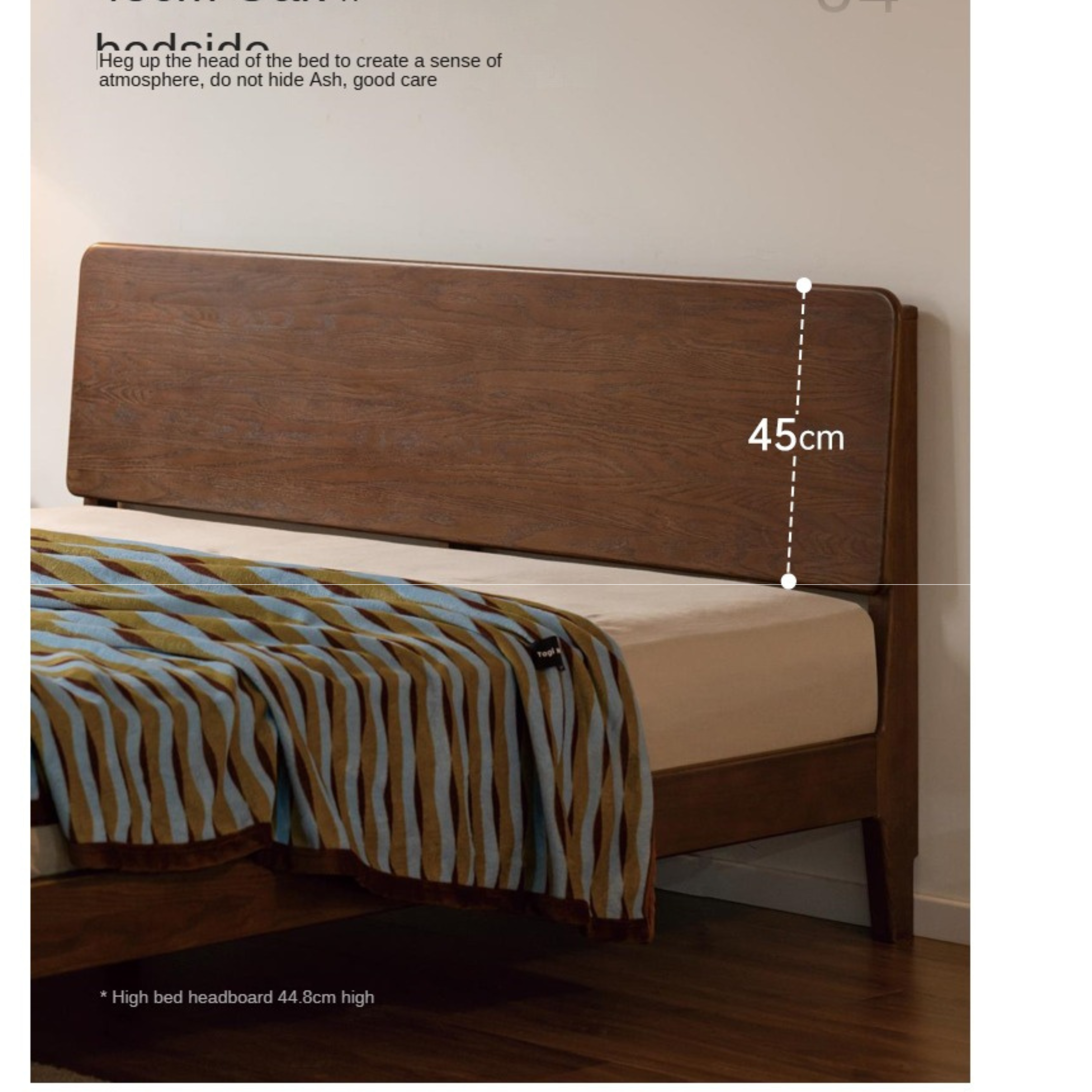 Solid Oak Wood High Back King Size Bed Frame - Sturdy & Elegant for Master Bedroom, Guest Room, or Luxury Hotel Decor