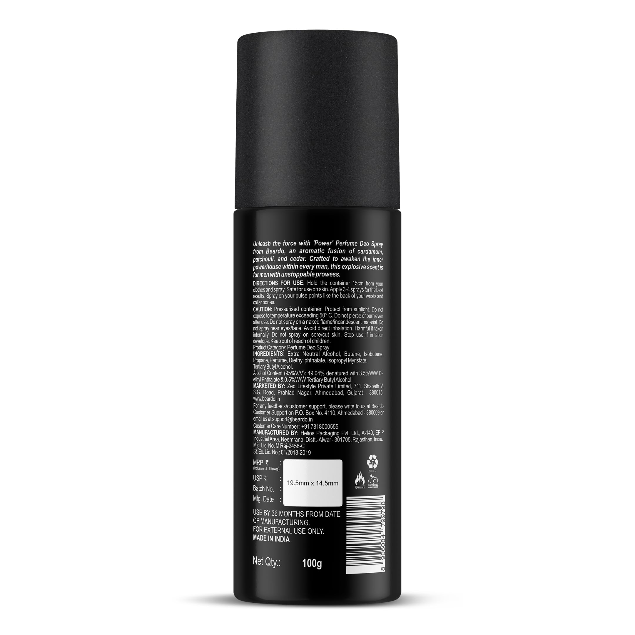 Beardo Power & Lust Perfume Body Spray for Men - 2 Pack Long Lasting Fougere & Aromatic Deodorant - Perfect for Daily Use, Gym, Office & Special Occasions - Great Christmas Gift for Him, Boyfriend or Husband
