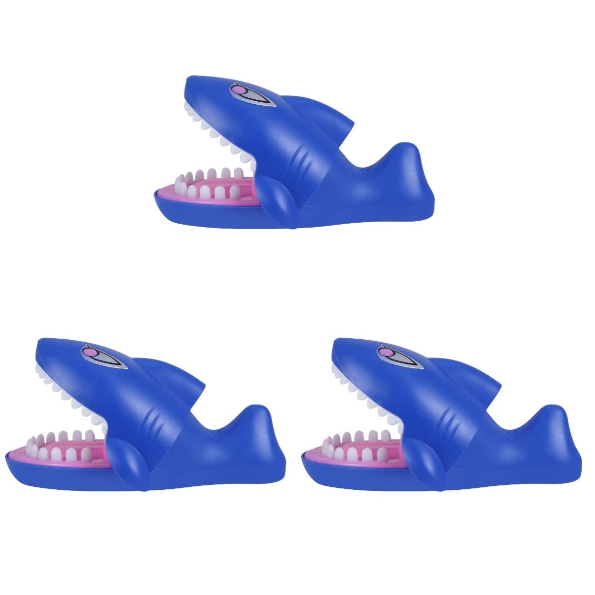 Toyvian 3 Pack Shark Teeth Biting Toy Set - Fun Interactive Animal Finger Biting Game for Kids (Shark, Crocodile) - Perfect for Birthday Parties, Classroom Rewards & Family Game Night