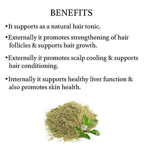 Pure Bhringaraj Powder (Eclipta Alba) 200g - 100% Natural Hair Growth Supplement for Stronger Follicles | Ayurvedic Herbal Remedy for Thicker Hair & Scalp Health | DIY Hair Masks & Ayurvedic Treatments