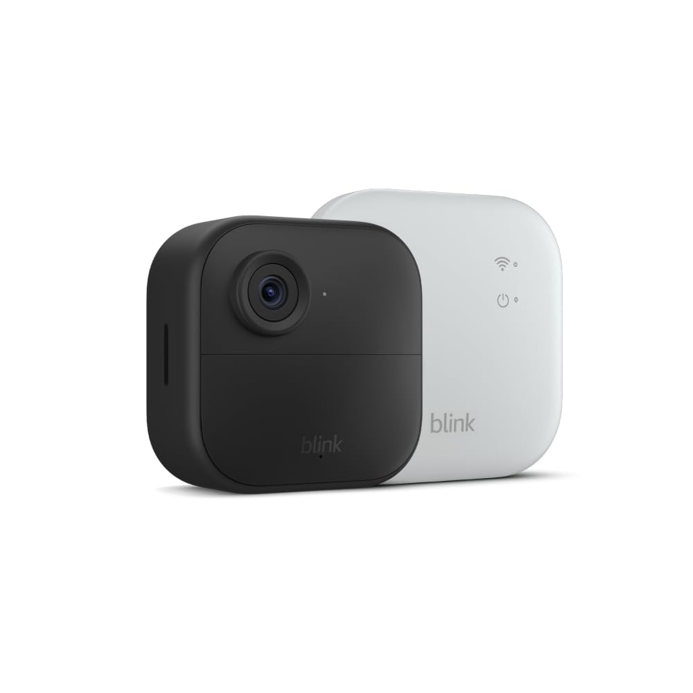 Blink Outdoor 4 + Sync Module XR – Wireless Smart Security Camera System with 2-Year Battery Life, 400ft Extended Range – Ideal for Home, Garage & Backyard Surveillance (1 Camera Kit)
