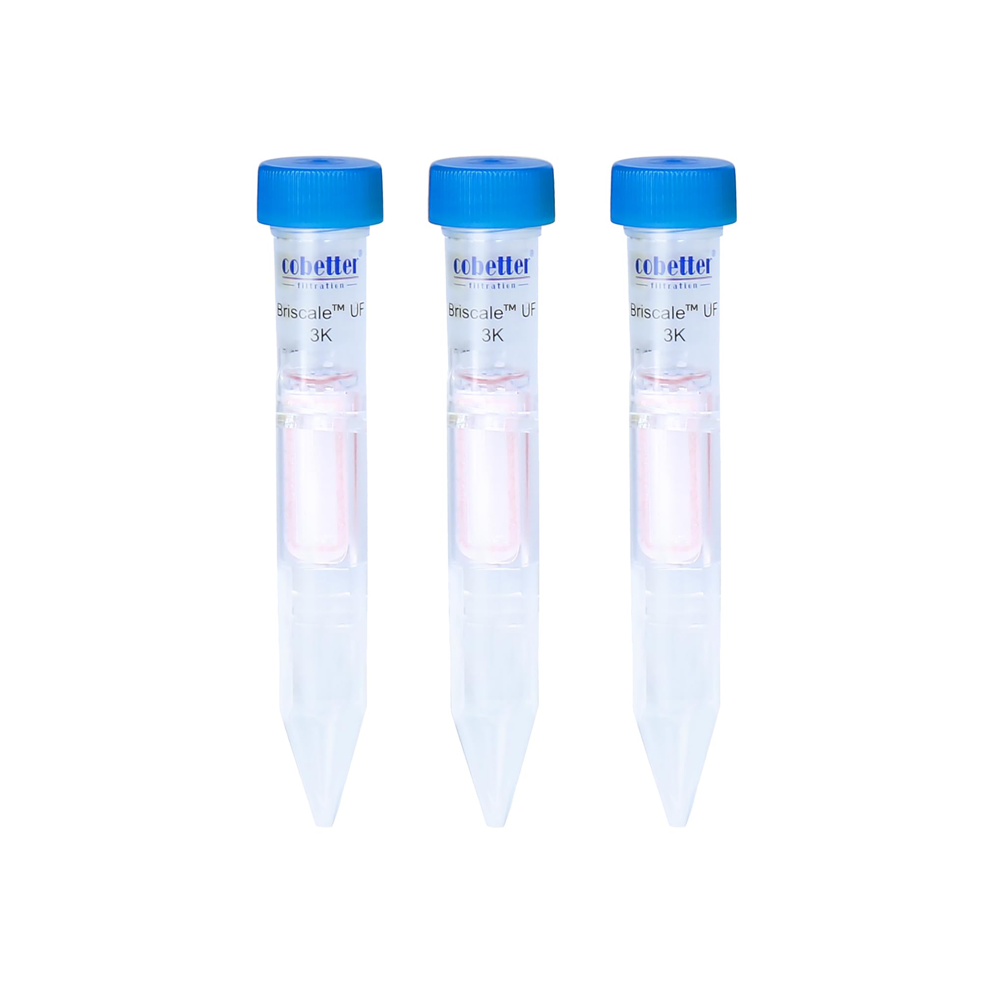 Briscale 15-Pack 3kDa Ultra Centrifugal Filter 4mL Ultrafiltration Centrifuge Tubes with RC Membrane for Protein Purification, Sample Concentration, and Biomolecule Separation in Laboratories