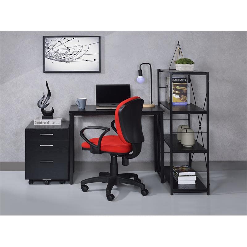 Acme Zaidin Black Wooden Rectangle Writing Desk with Metal Sled Base - Perfect for Home Office, Study Room & Small Spaces