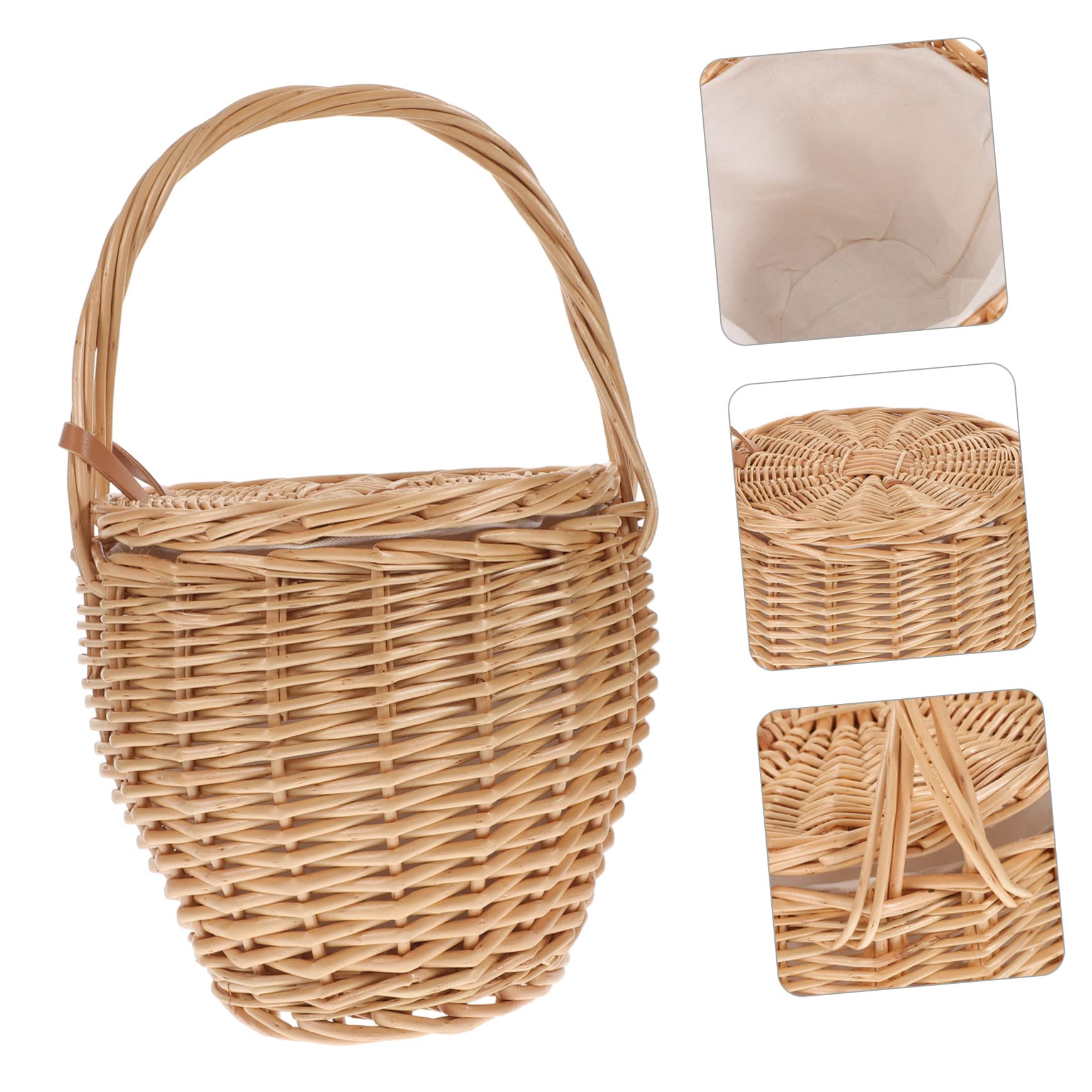 WHAMVOX Elegant Hand-Woven Shoulder Bag for Women - Stylish Summer Travel Purse & Lunch Tote - Perfect for Beach Outings, Picnics, and Daily Commute