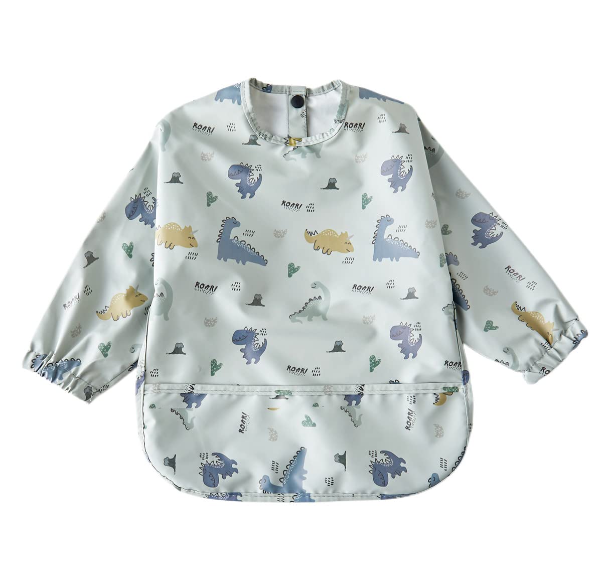 Waterproof Baby Bibs for Infants & Toddlers - Long Sleeve Feeding Bib with Food Catcher, Super Soft & Easy to Clean - Perfect for Mealtime, Messy Play & Learning to Eat Independently