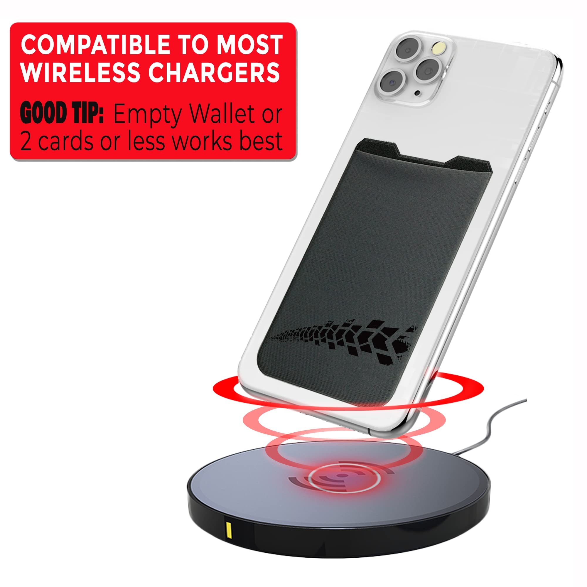 Gecko Stick-On Phone Wallet - Slim Adhesive Card Holder for Credit Cards & Cash - Secure Lycra Pouch for iPhone & Android - Perfect for Gym, Travel & Everyday Use