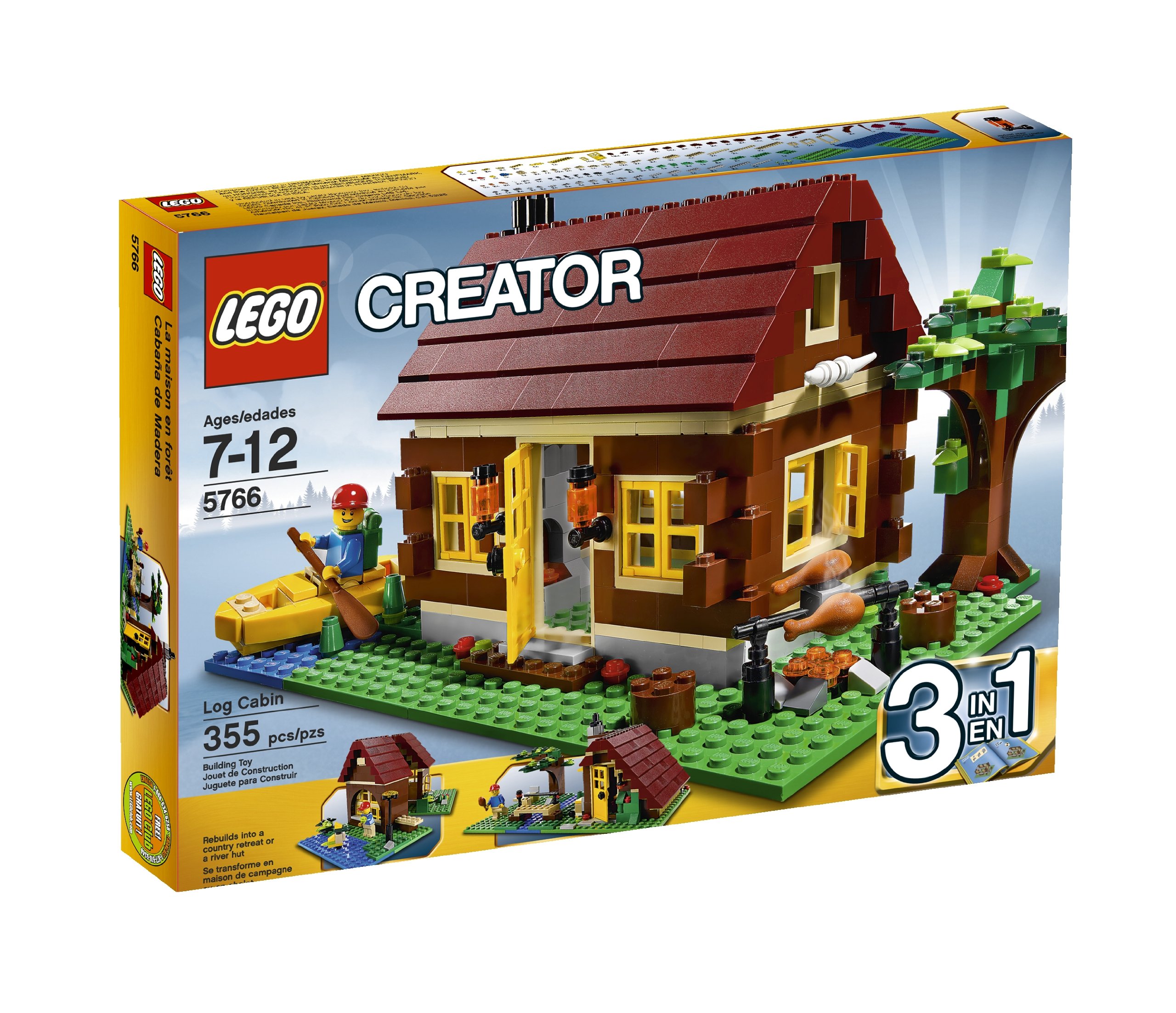 LEGO Creator Log Cabin 5766 Building Kit - Wooden Cabin Model Set for Adults & Kids - Perfect for Winter Village Displays & Holiday Decorations