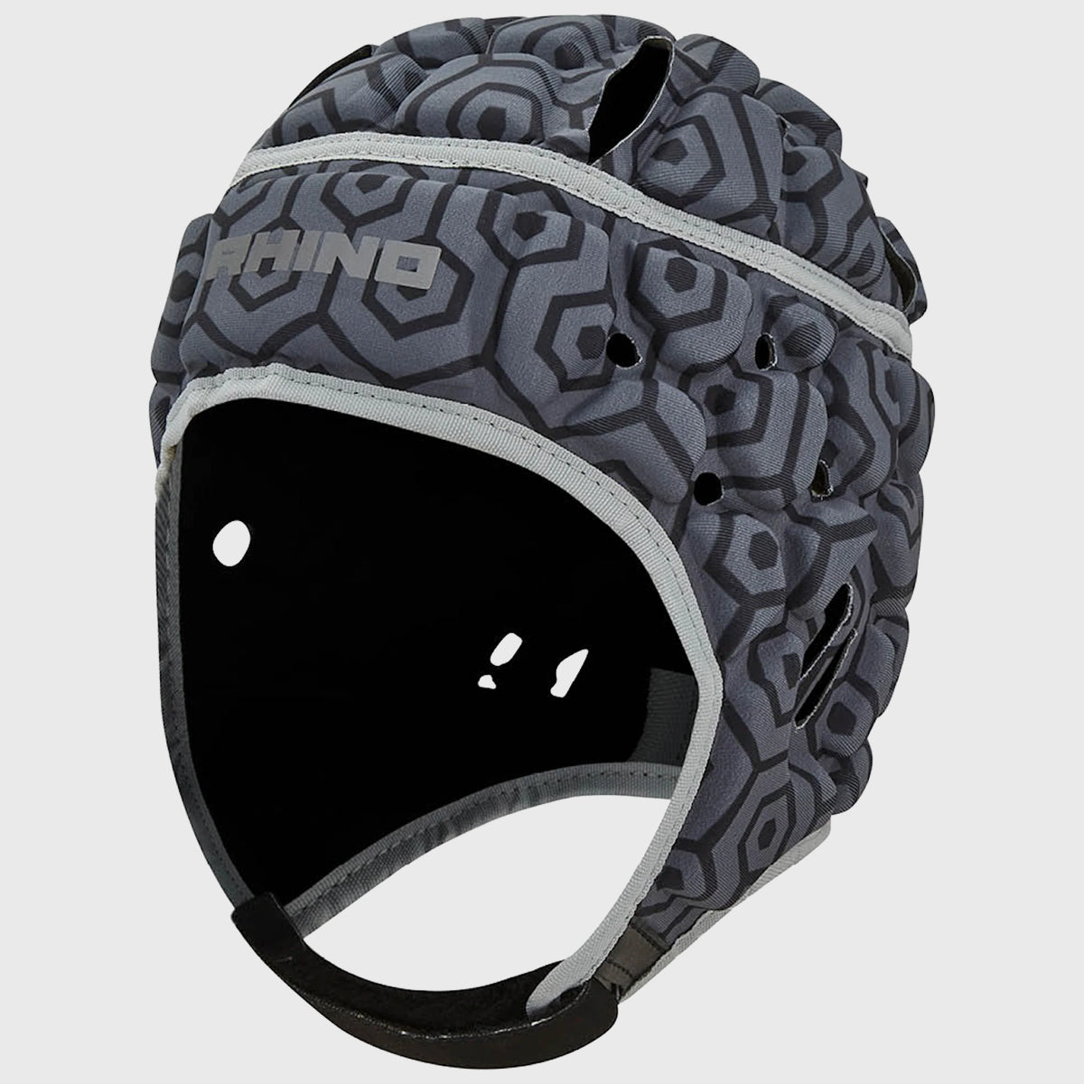 Rhino Adult Pro Rugby Headguard - Black - Protective Rugby Headgear for Training & Matches