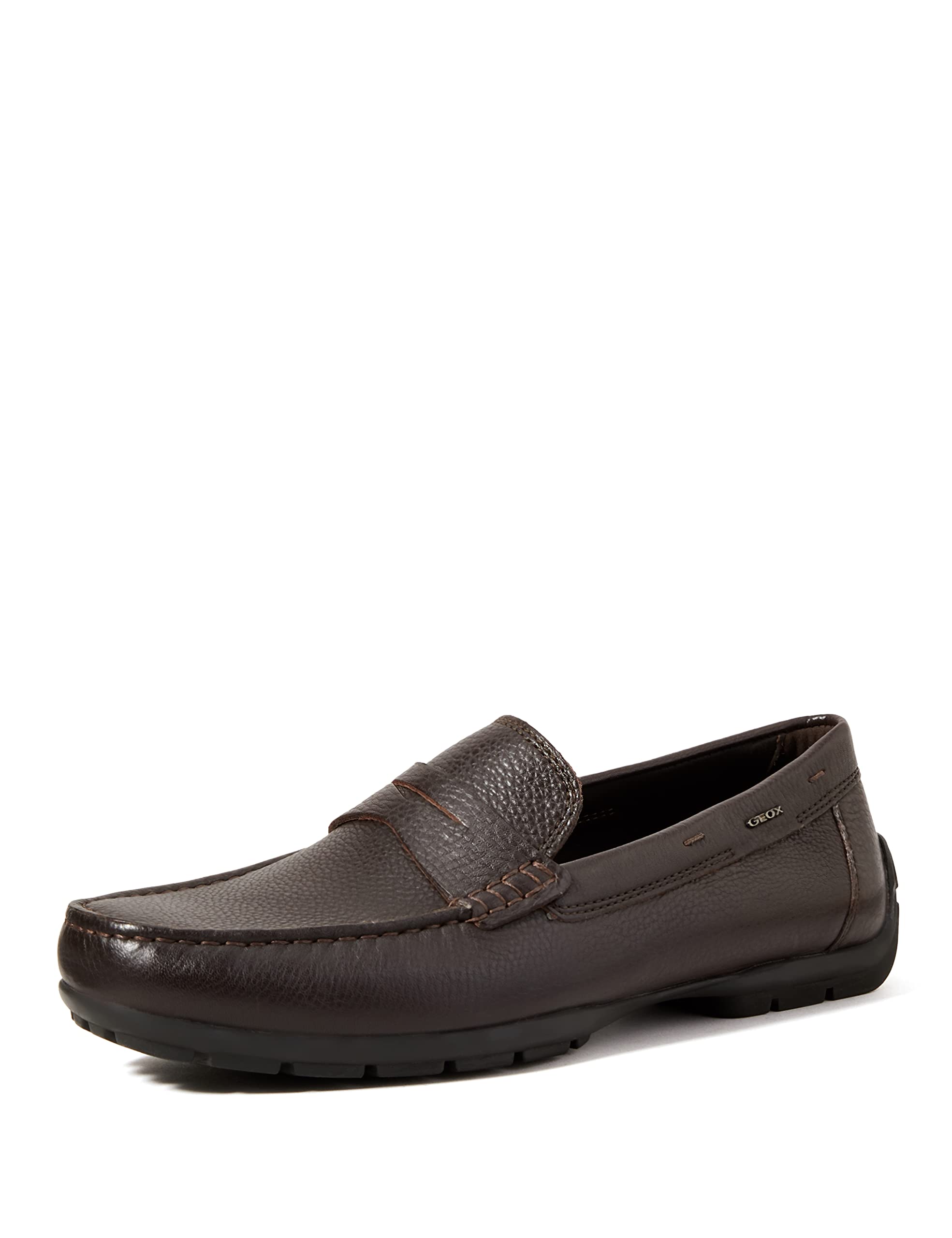 Geox Men's Breathable Leather Moccasin Shoes - Comfortable Slip-On Loafers for Casual Wear & Office Use | Perfect for Walking, Travel & Daily Outfits