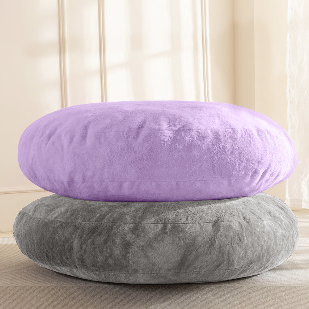 MAXYOYO 2-in-1 Kids Bean Bag Chair & Convertible Floor Pillow Bed - Soft Purple Lounge Seat for Reading, Gaming & Nap Time - Kids Room Decor & Playroom Furniture