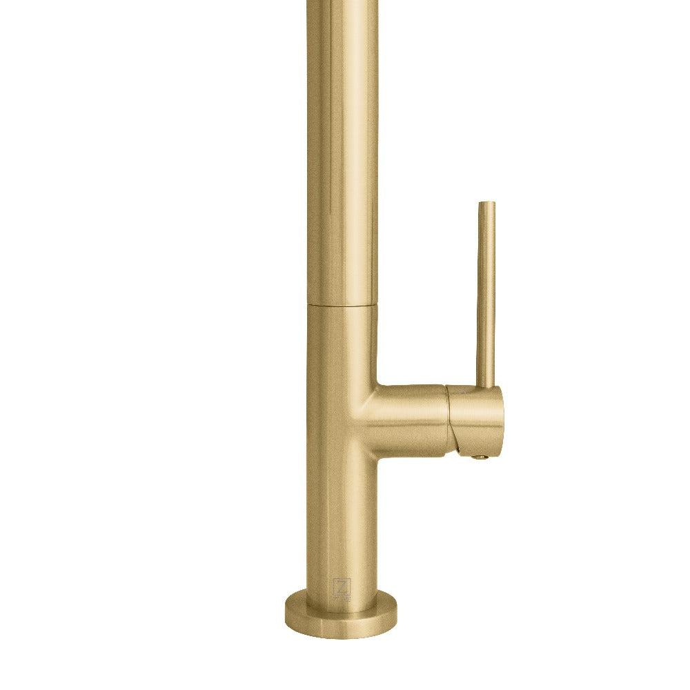 ZLINE Incline Pull Down Single Handle Kitchen Faucet in Champagne Bronze - Modern Touchless Design for Easy Cooking & Cleaning | Perfect for Farmhouse, RV, and Commercial Kitchens