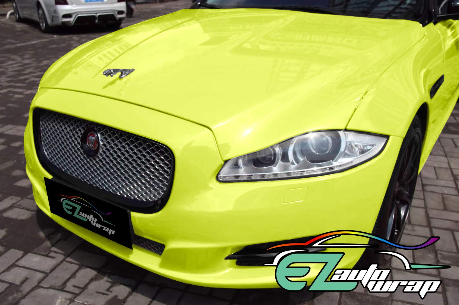 EZAutowrap Gloss Neon Yellow Green Car Vinyl Wrap Sticker - 60