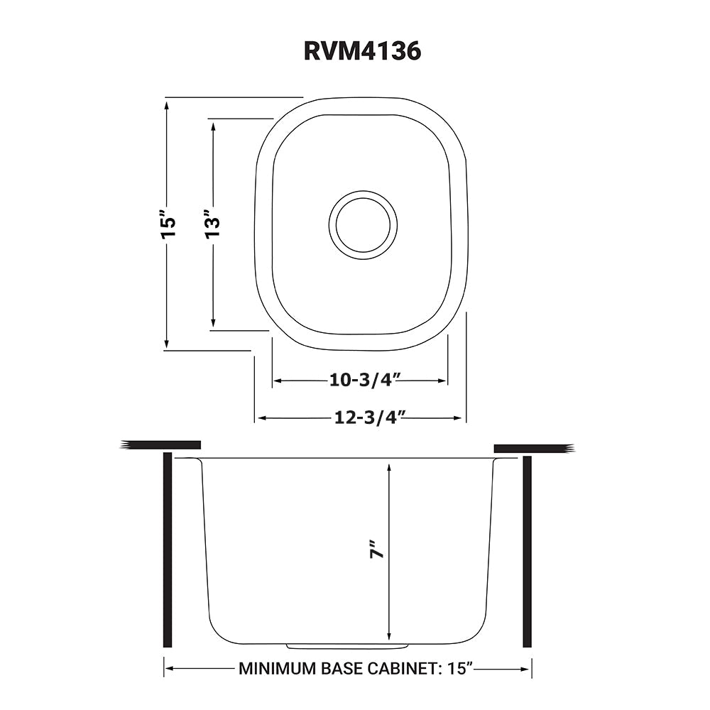 13 x 15 Inch Undermount Bar Prep Sink - 16 Gauge Stainless Steel Commercial Kitchen Sink for Restaurants, Bars & Home Use