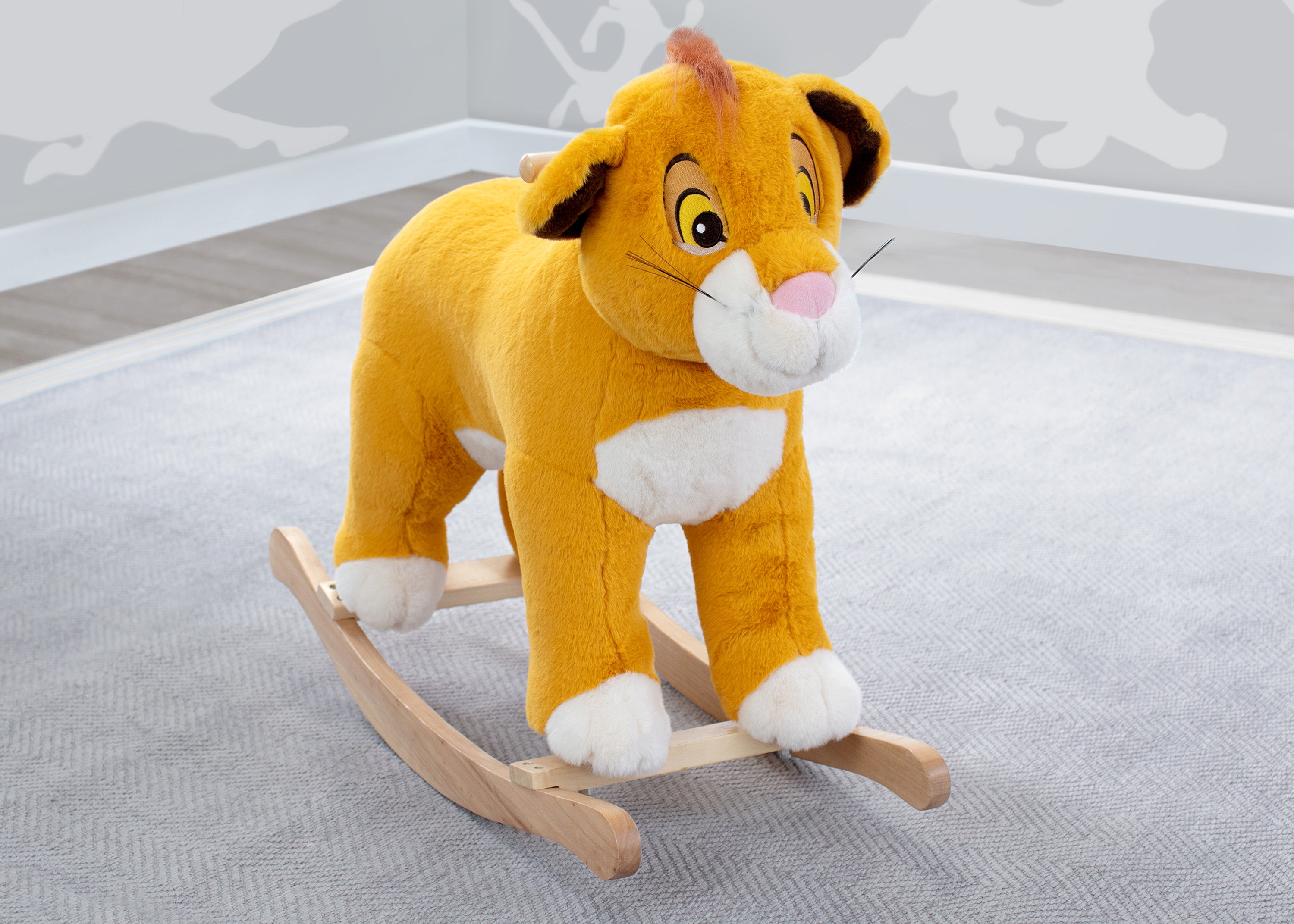 Disney The Lion King Simba Plush Rocker Toy for Kids - Cute & Comfortable Animal Rocking Chair for Nursery, Playroom, or Gift - Perfect for Toddlers & Preschoolers
