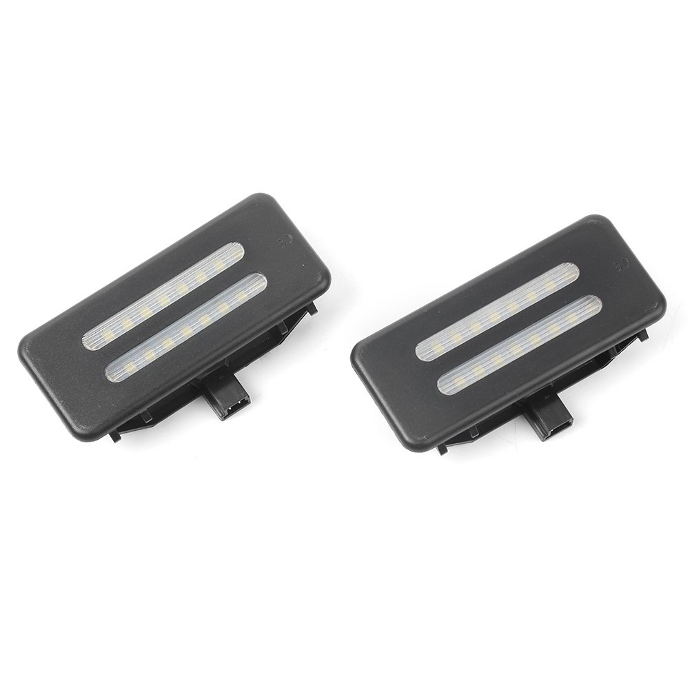 BMW E60 E61 E90 E91 E92 E70 Interior Car LED Vanity Mirror Lights - 18-LED White Sun Visor Lamps Replacement (2PCS) - Perfect for Night Driving & Makeup Application