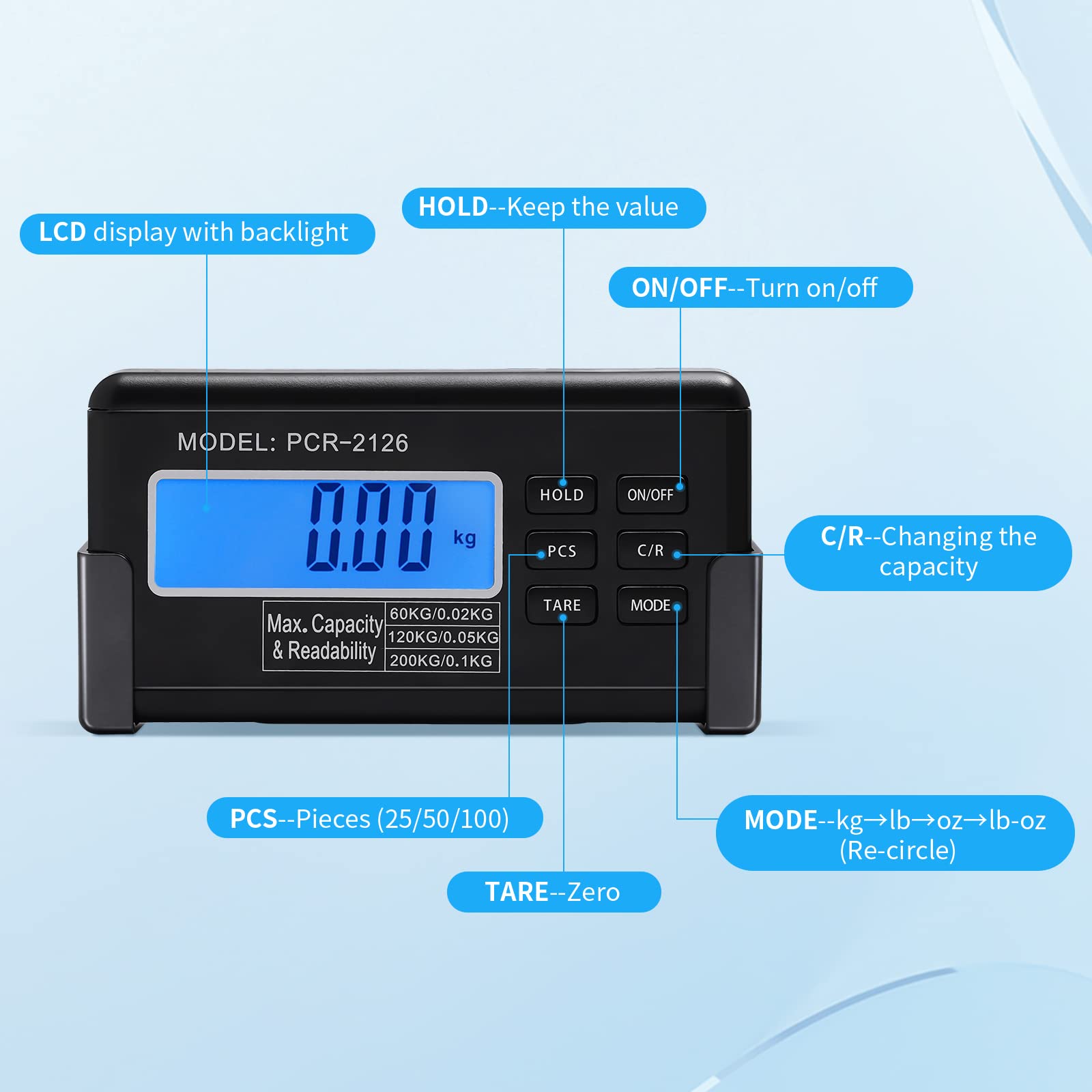 Heavy Duty Digital Veterinary Scale 440LB - Large 41x20.8 Inch Platform Scale with Power Adapter for Livestock, Pets, Cats, Dogs & Cattle | Perfect for Vet Clinics, Farms, and Animal Weighing Stations
