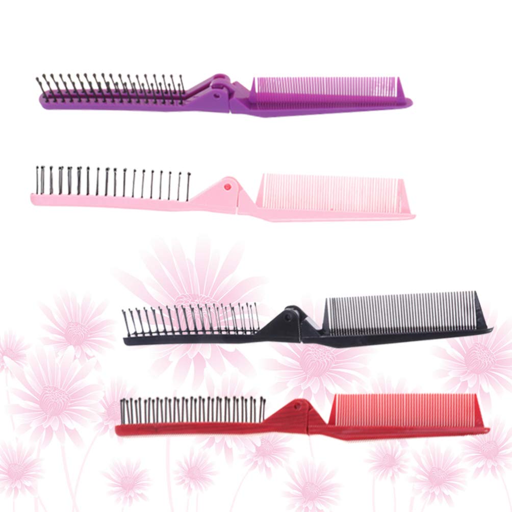 8-Piece Portable Travel Hair Brush Set for Women - Foldable Comb, Anti-Static Teasing Comb & Scalp Massager - Perfect for On-the-Go Styling, Purse & Gym Bag Essentials