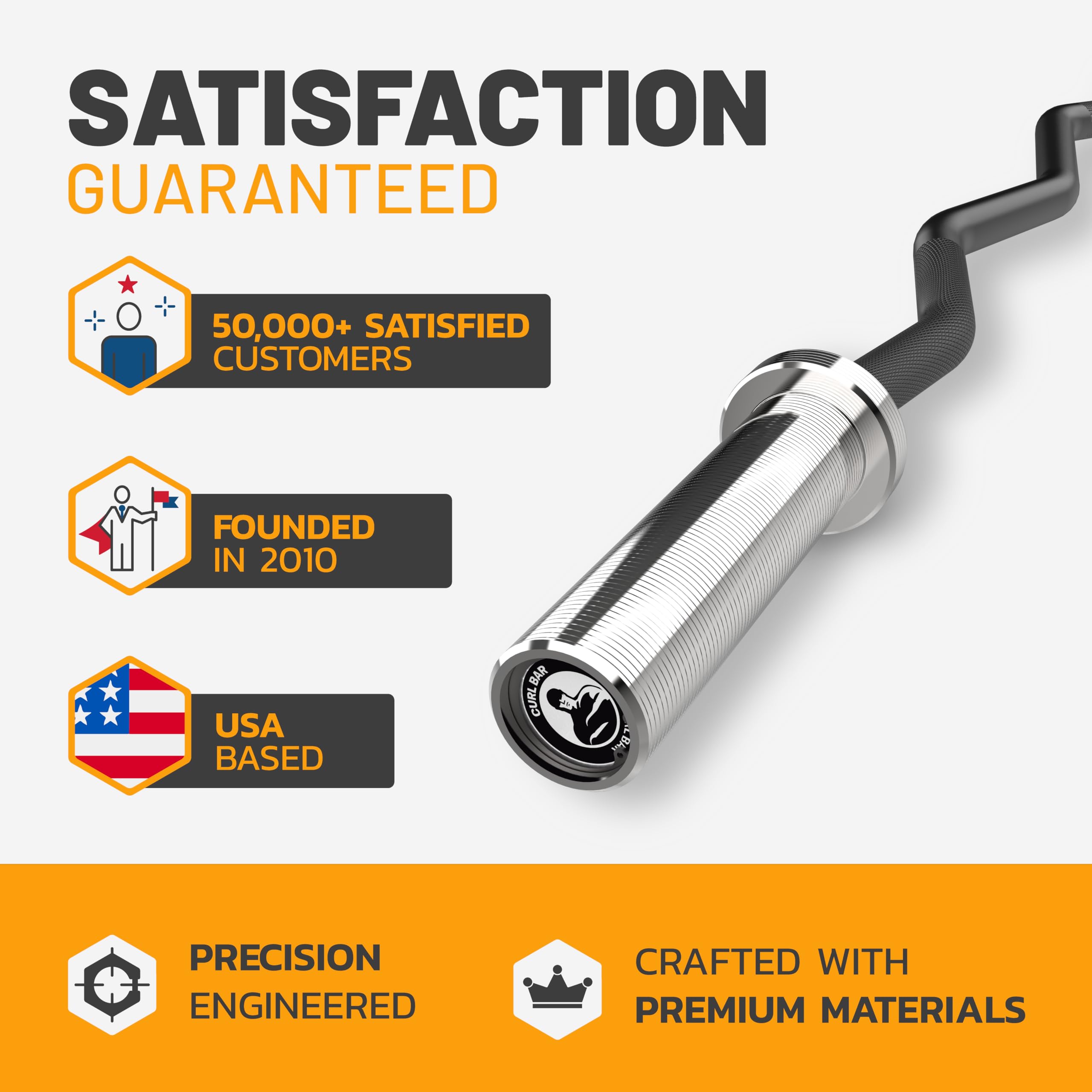 Bells of Steel EZ Curl Bar - Premium Olympic Weight Lifting Barbell for Home & Commercial Gyms | 500 lb Capacity, Rust-Resistant, 2-Inch Plate Compatible | Perfect for Bicep Curls, Tricep Workouts & Strength Training