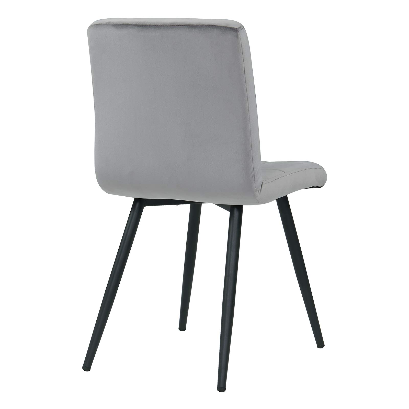 DUHOME Velvet Dining Chairs Set of 4 - Mid Century Modern Upholstered Chairs with Sturdy Metal Legs, Accent Side Chairs for Living Room, Kitchen, Bedroom & Vanity (Grey) - Perfect for Dining, Reading & Home Decor