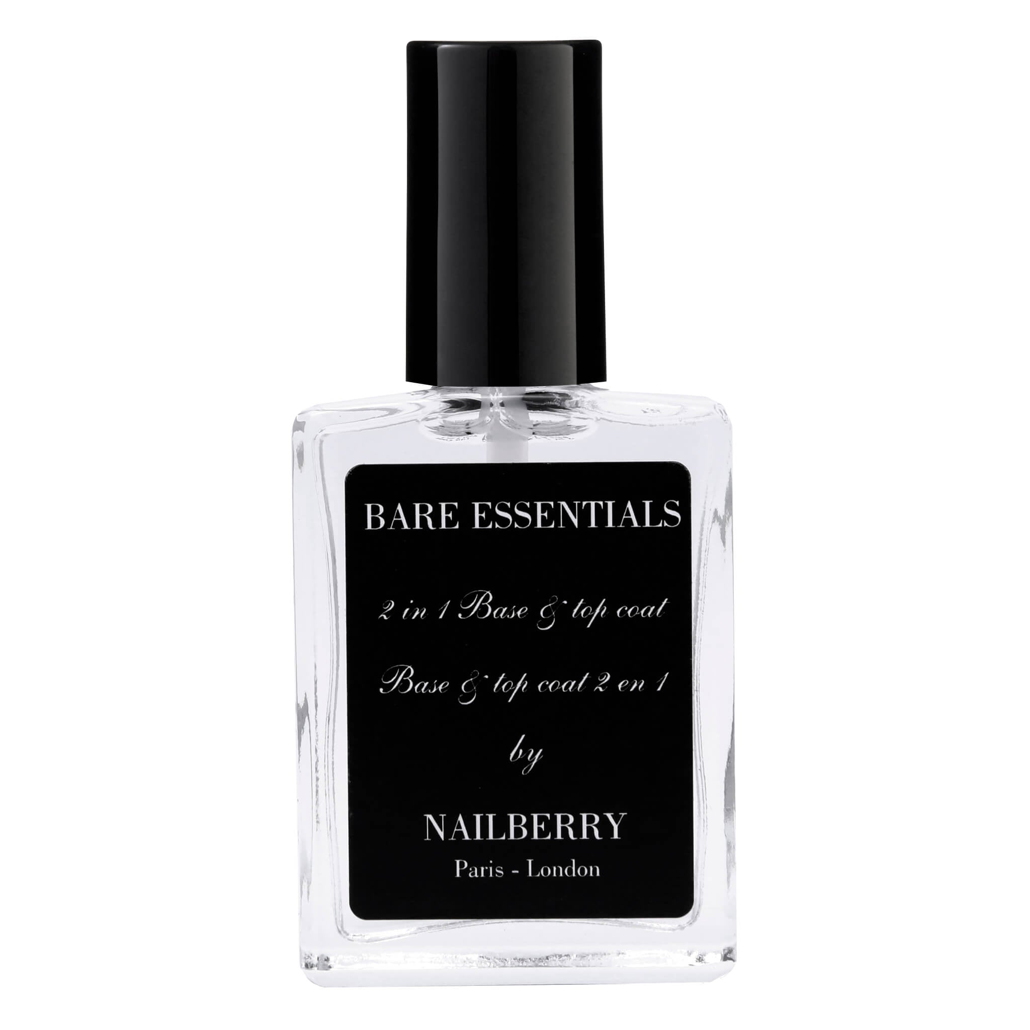 Bare Essentials 2-in-1 Oxygenated Base & Top Coat Nail Polish - Strengthen & Protect for Long-Lasting Manicures at Home or Salon
