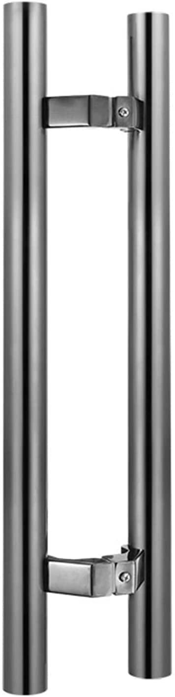 DIEFMJ H-Shaped Sliding Barn Door Handle - Black 31.5 Inch Push Pull Bar for Glass Shower Doors & Entryways - Heavy Duty Double-Sided Round Bar Handle (80cm) - Perfect for Modern Farmhouse, Bathroom & Closet Doors