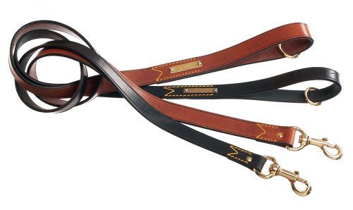 Premium Italian Leather Dog Leash - Classic Durable & Stylish for Small Medium Large Dogs - Perfect for Walking Training & Outdoor Adventures