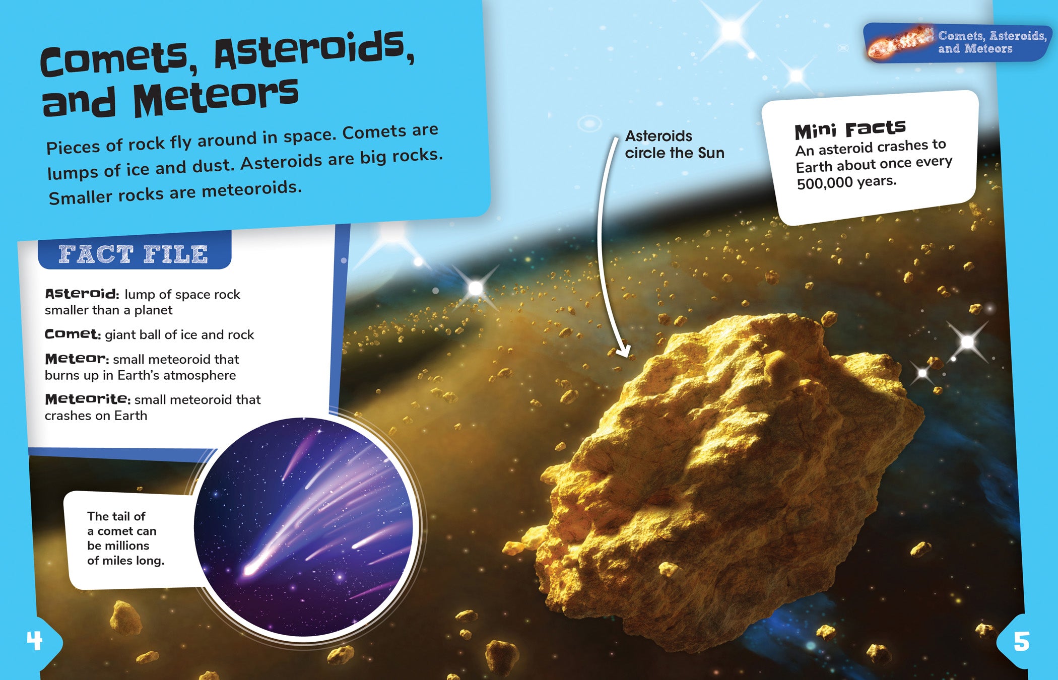 Comets, Asteroids, and Meteors - Astronomy Guide for Kids & Adults - Perfect for Science Classrooms & Stargazing Enthusiasts